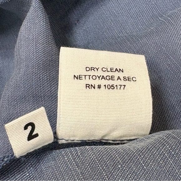 ULLA JOHNSON Olivia Off-the-Shoulder Tiered Ruffle Chambray Denim Linen Dress 2 - Picture 6 of 17